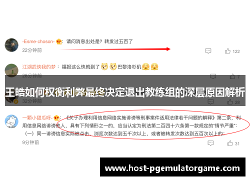 王皓如何权衡利弊最终决定退出教练组的深层原因解析